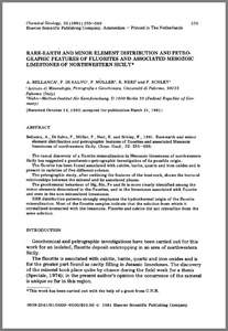 Rare-earth and minor element distribution and petrographic features of fluorites and associated Mesozoic limestones of northwestern Sicily